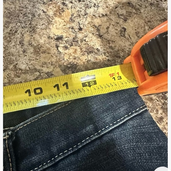 Levis 502 Jeans Regular Straight Leg Girls Sz 14 Jeans Measures 26x27 Dark Blue - Picture 8 of 13